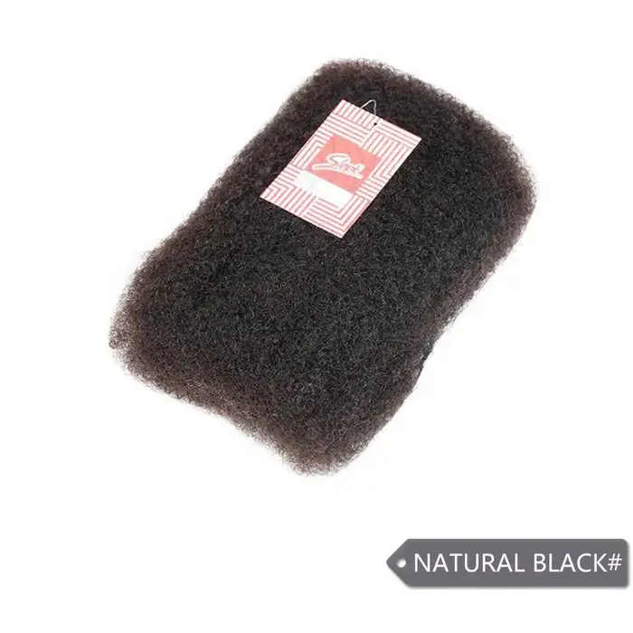 Extensions de cheveux humains Afro crépus en vrac QVR expédition locale américaine noir naturel/marron léger pour tressage style usage quotidien