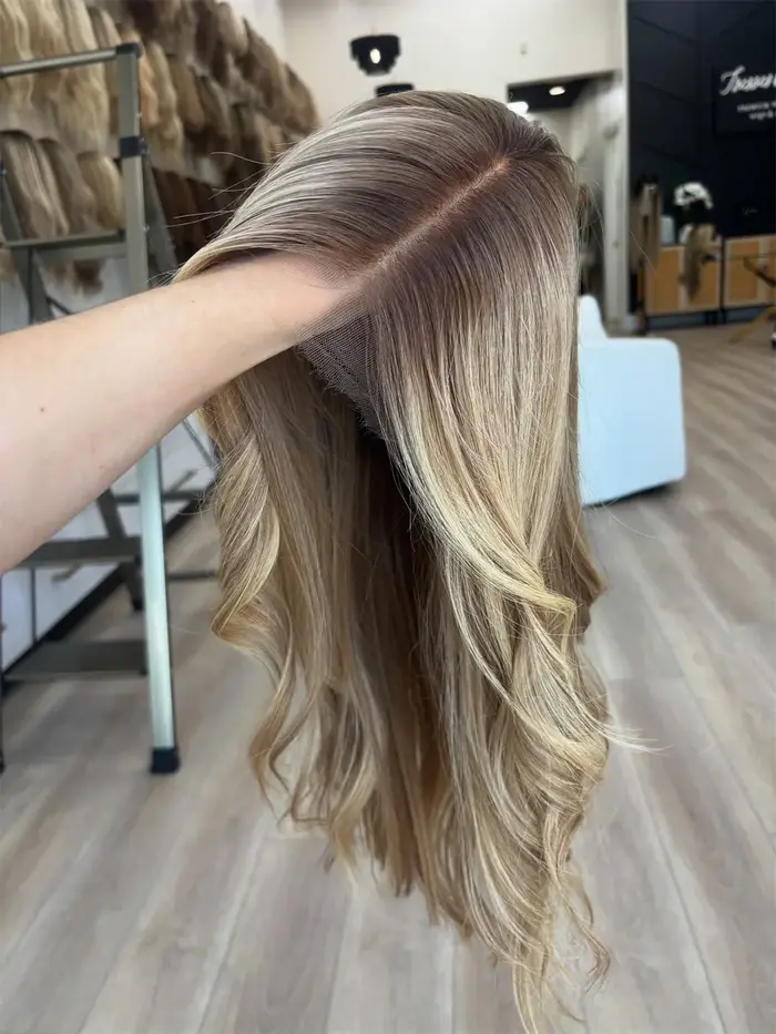 Perruque Lace Front 13x4 Blond Cendré pour Femme