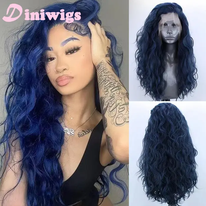 Perruque Lace Front Wig synthétique bouclée et longue