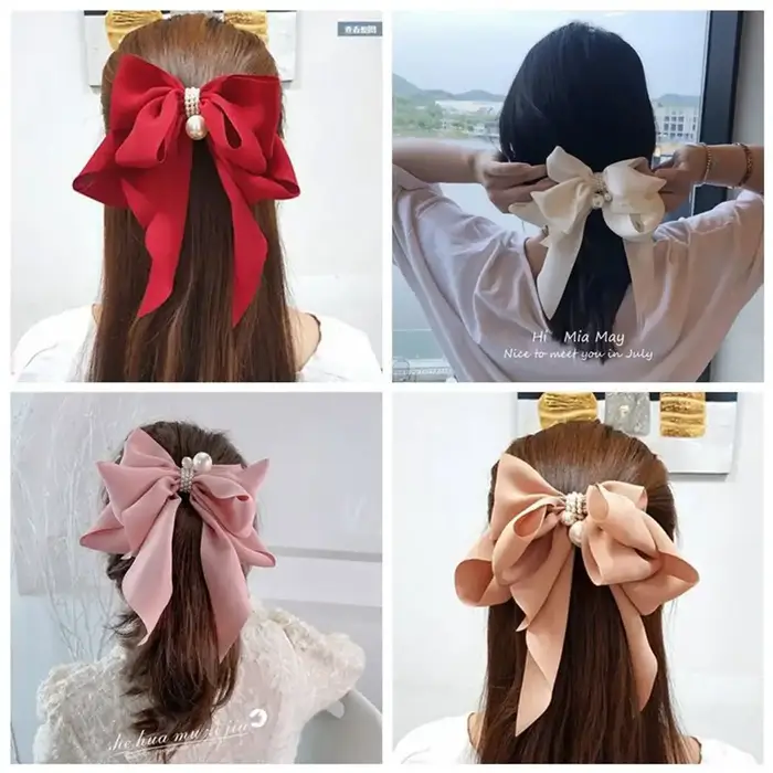 Pince à cheveux en mousseline de soie