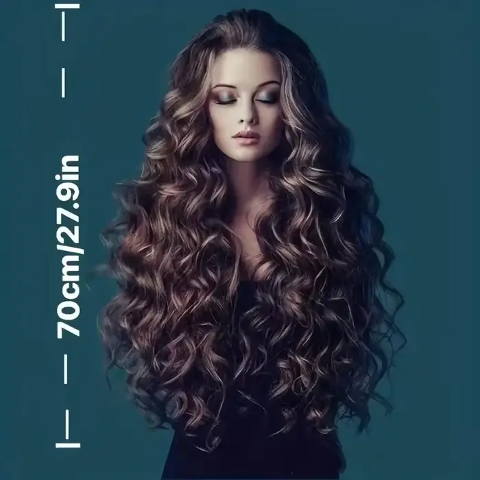 Perruques de cheveux longs ondulés pour femmes