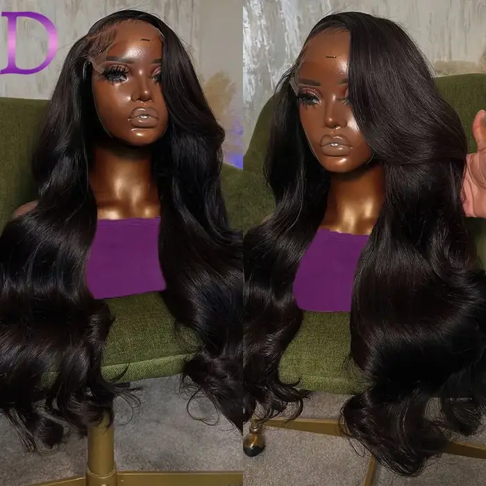 Perruques Cheveux Humains Sans Colle Perruques Ondulés à Fermeture En Dentelle Prédécoupé 5x5 4x4 Po