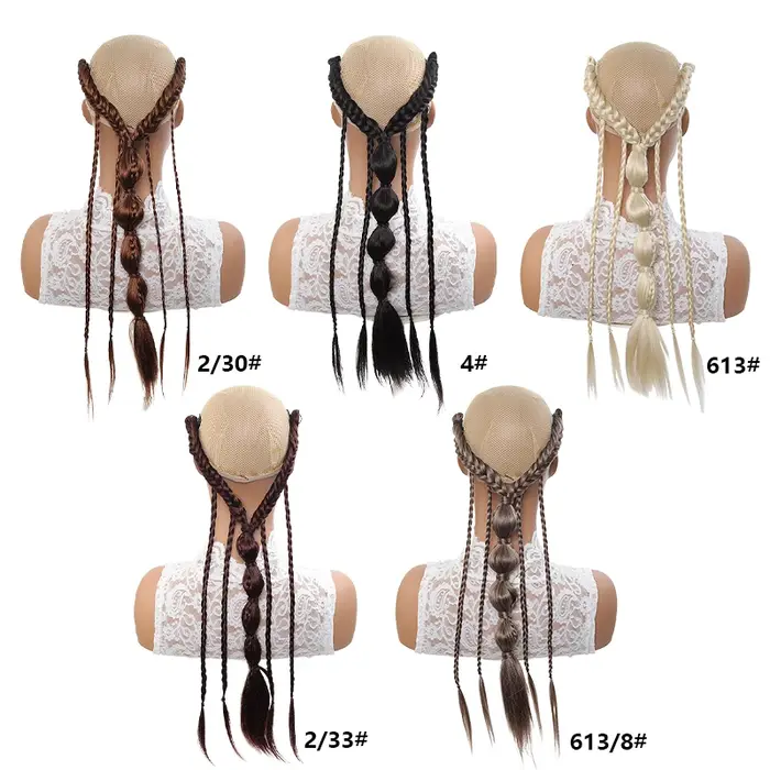 Extensions de cheveux tressés style elfe à demi-tête avec pinces BB