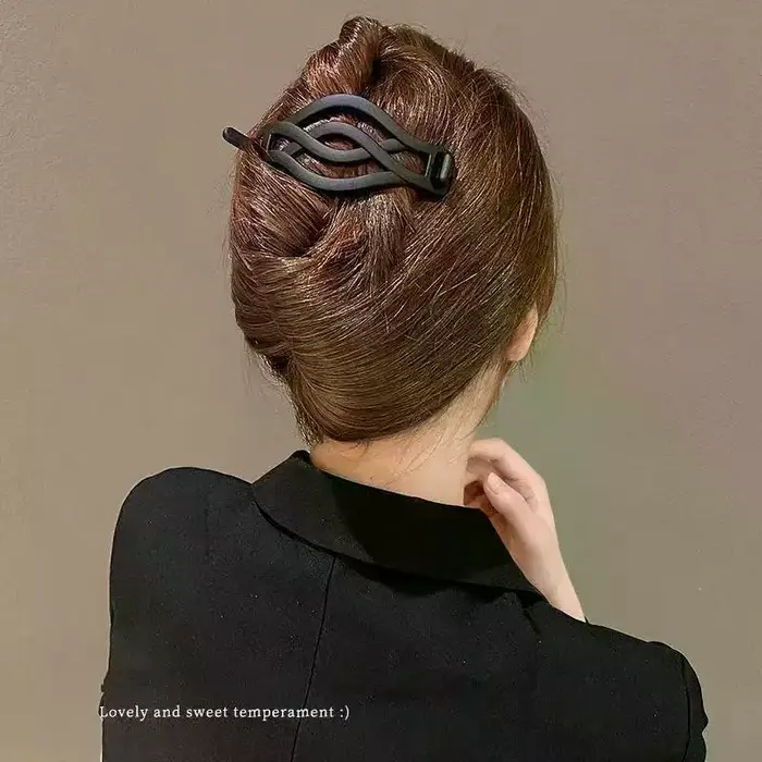 Pinces à cheveux rondes plates françaises vintage torsadées antidérapantes
