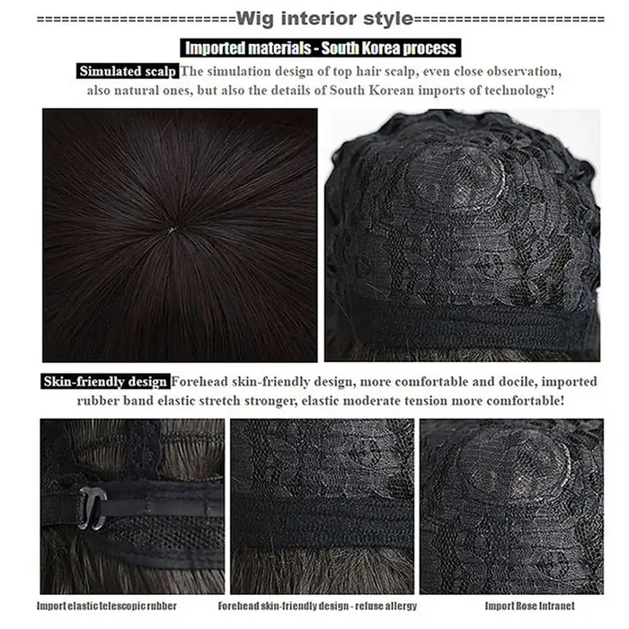Saimori-Perruque Cosplay en Fibre Synthétique Ultraviolette