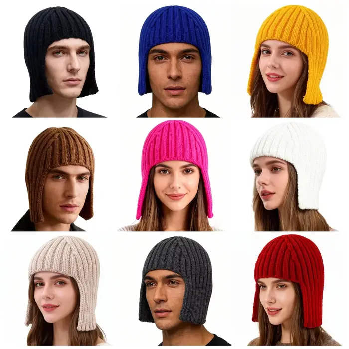 Chapeau tricoté pour perruque de fille chaude pour femmes