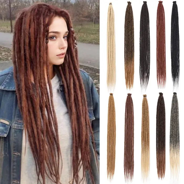 Extensions de Dreadlock synthétiques 24/30 pouces