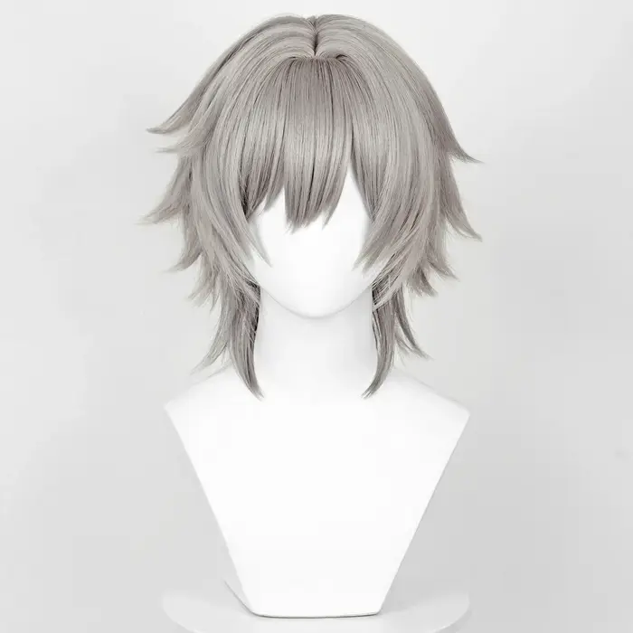 Jeu Honkai: Star Rail Trailblazer Caelus Stelle Cosplay perruques avec frange synthétique longue courte droite gris cheveux perruque pour la fête