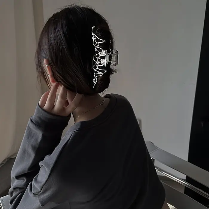 Grande pince à cheveux en métal pour femmes