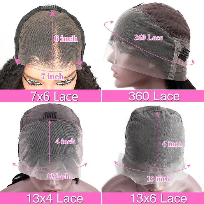 Perruque sans colle en cheveux humains de 30 à 40 pouces, perruque brésilienne bouclée à ondulations