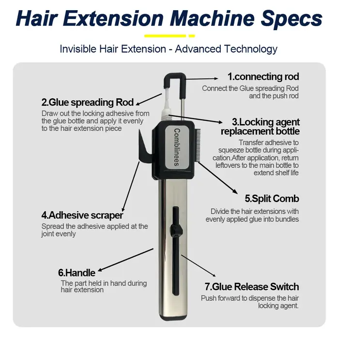 Comblinees – ensemble d'outils d'extension de cheveux de qualité Salon