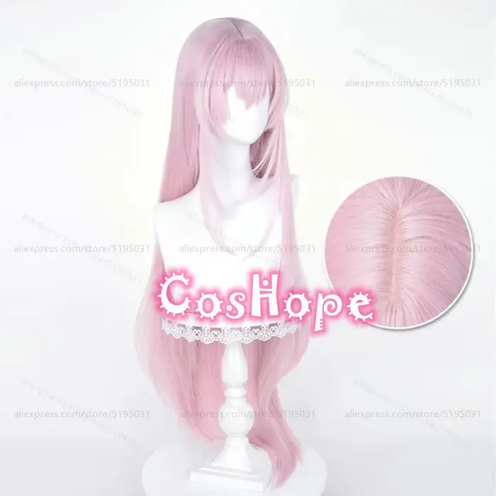 Luka Cosplay perruque 100 cm longue droite rose perruque Cosplay Anime Cosplay perruques résistant à