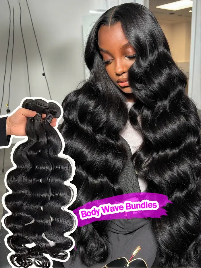Extensions de Cheveux Humains Vierges Ondulés Non Traités Double Drawn Body Wave Raw 1 3 4 en Paquet
