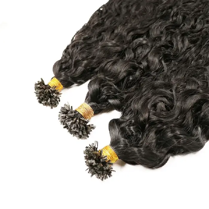 Extension de Cheveux Humains Brésiliens à Pointe Plate Pré-Collés