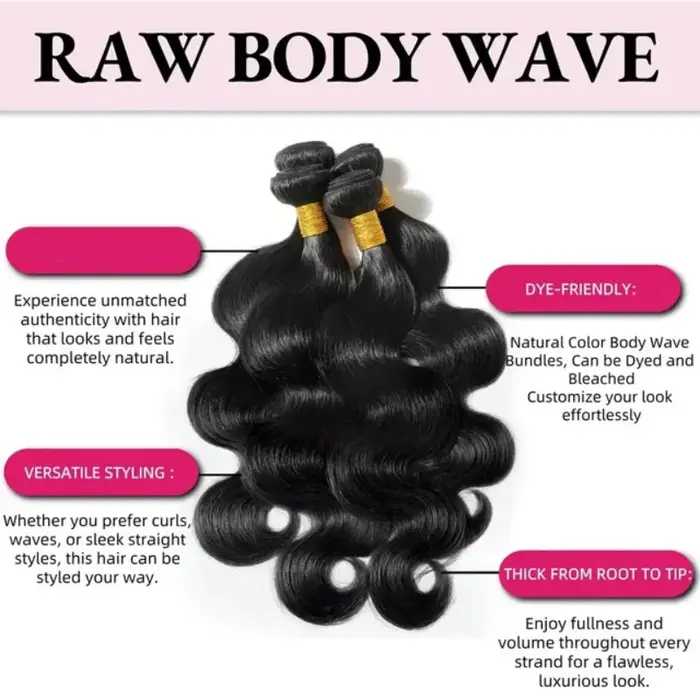 Extensions de cheveux humains naturels brésiliens vierges non traités 12A, ondulés, 42 pouces, noirs