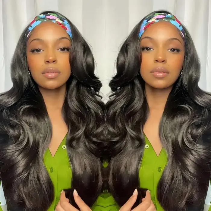 16-40 pouces 200 densité bandeau perruque vague de corps brésilien perruque de cheveux humains sans 