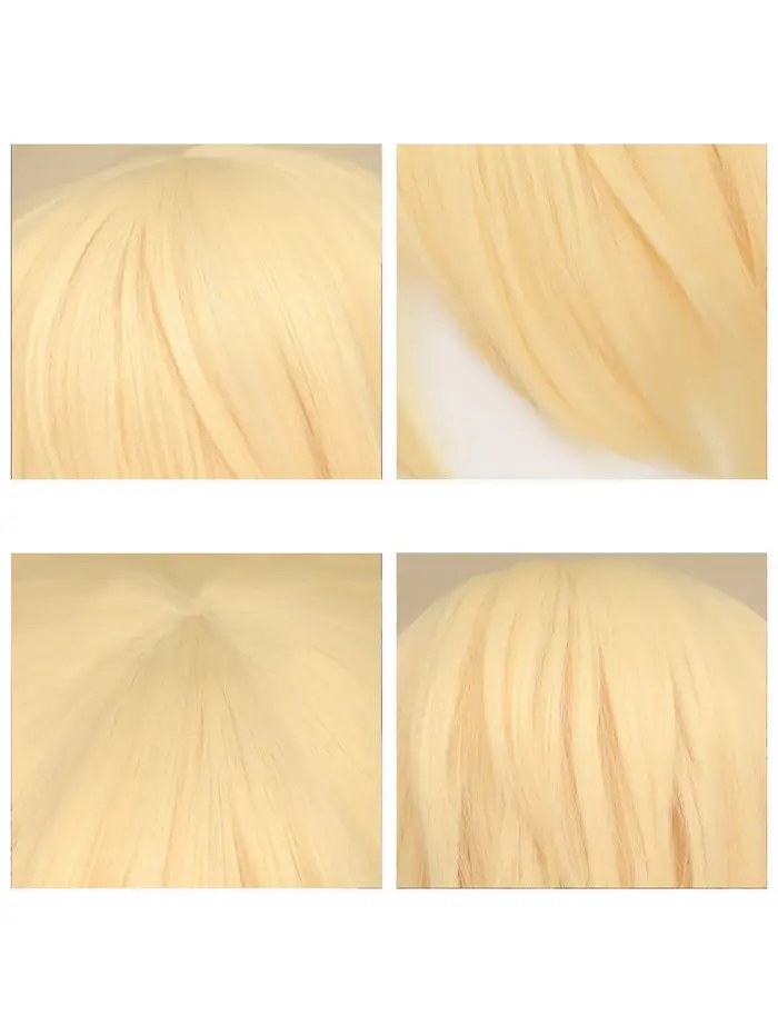 QQXCAIW – perruque de Cosplay synthétique courte et lisse pour hommes et femmes