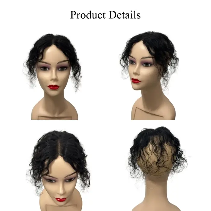 Topper de cheveux bouclés en cheveux naturels