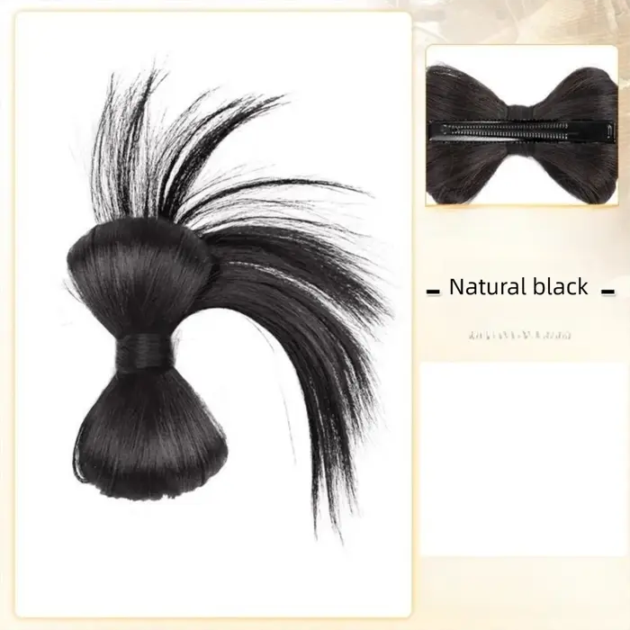 Perruque synthétique élégante avec pince à chignon