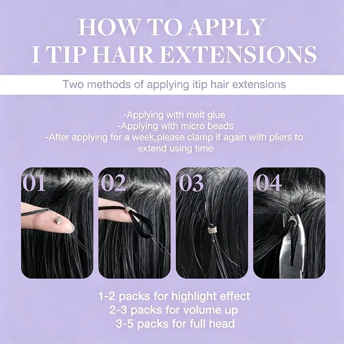 Extensions de cheveux humains I-Tip