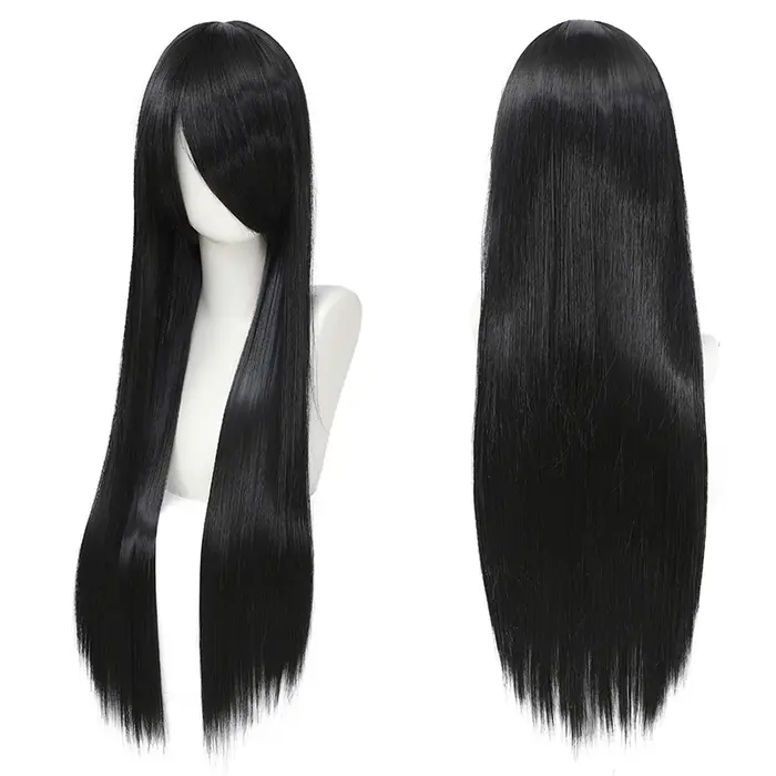 Perruque Cos, cheveux longs et raides colorés polyvalents au quotidien, Anime, couverture de perruqu