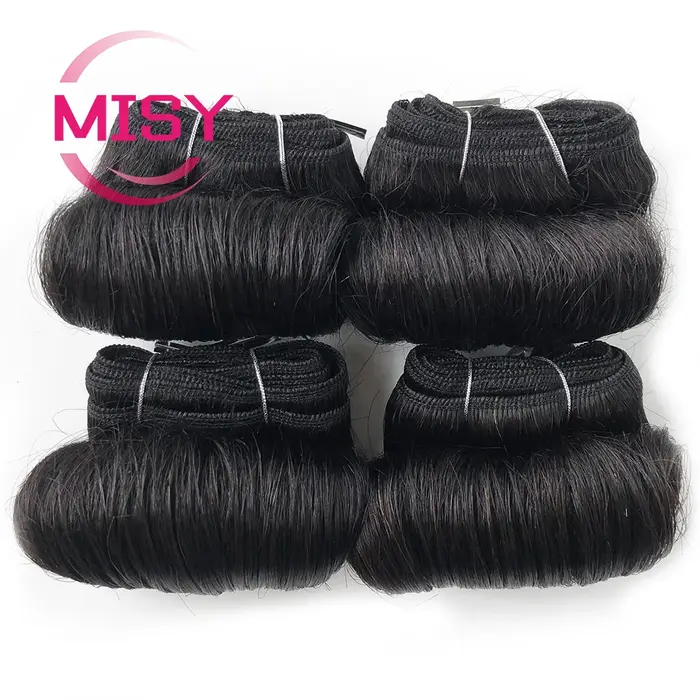 MISY – tissage en lot brésilien 100% naturel, cheveux courts bouclés, couleur ombrée, Extensions de