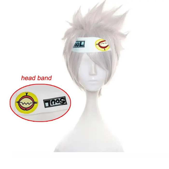 Perruque de cosplay courte synthétique pour anime Soul Evans