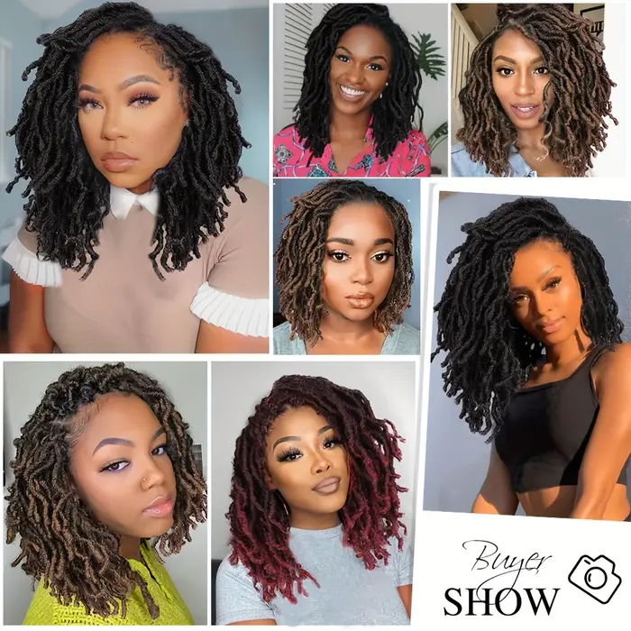 8 pièces de dreadlocks synthétiques résistantes à la chaleur, fausses locs, 24 pouces, extensions sy