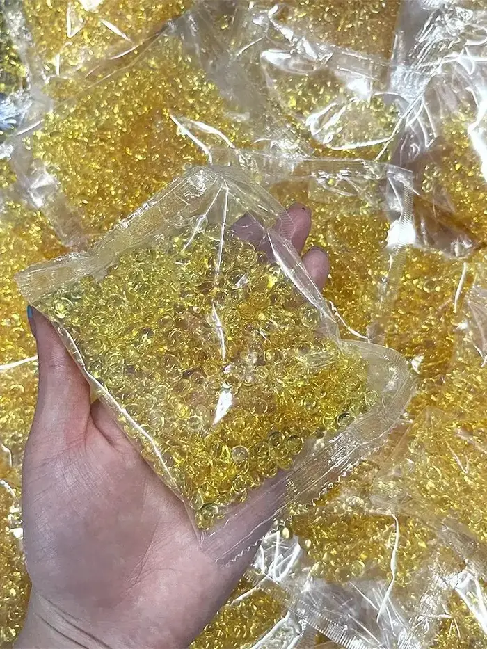 Granule de colle à la kératine jaune blanc