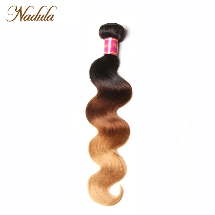 Tissage en lot Body Wave brésilien naturel Remy ombré-Nadula Hair, 1B-4-27, mèches de cheveux
