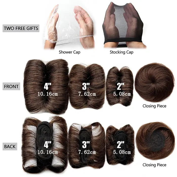 Tissage en lot brésilien naturel bouclé avec Closure circulaire
