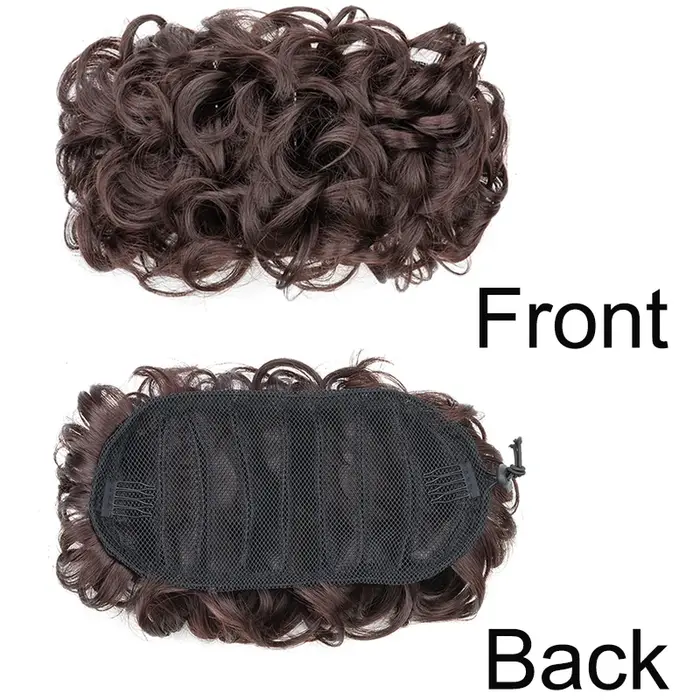 Chignon Synthétique Bouclé avec Bande de Caoutchouc artificiel astique