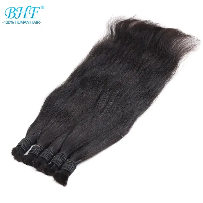 Cheveux humains pour tresses BHF, micro-tresses en vrac, 100% cheveux humains vierges, sans trame, e