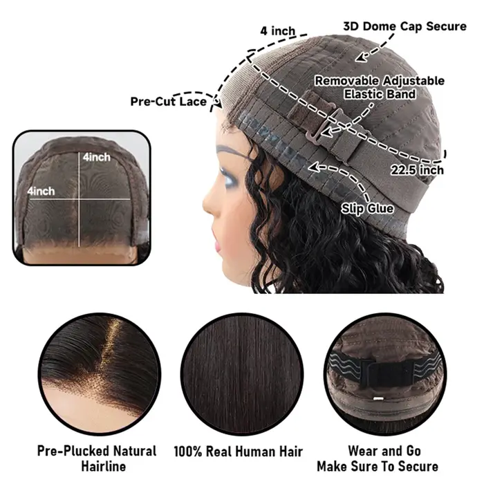 Perruque Lace Front Wig Remy brésilienne naturelle, cheveux lisses, couleur marron ombré, 13x4, pre-