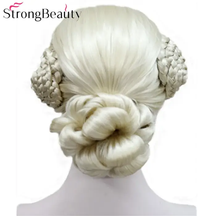 Perruque femme perruque synthétique Blonde et noire forte beauté