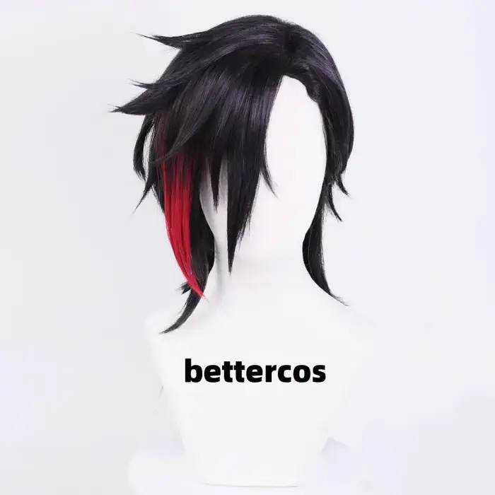 Jeu Arcane saison 2 Vi Jinx Cosplay perruque Vi cheveux noirs et rouges pour femmes hommes Halloween carnaval fête LOL