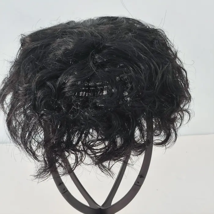 Perruque de cheveux courts bouclés pour hommes