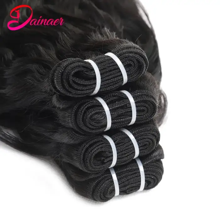 Extensions de Cheveux Péruviens Naturels Ondulés avec Fermeture, Mèches 100% Naturelles Remy, 4x4