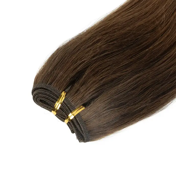Extensions de cheveux humains à double trame à coudre
