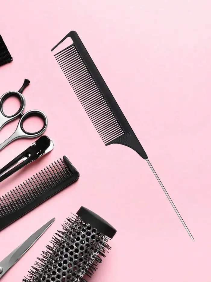 Peigne à cheveux en acier inoxydable à pointe fine