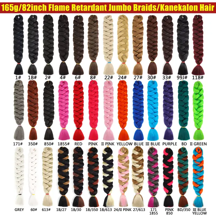 Cheveux synthétiques pour tresses jumbo Kanekalon de 82 pouces de long, extensions de cheveux pour t