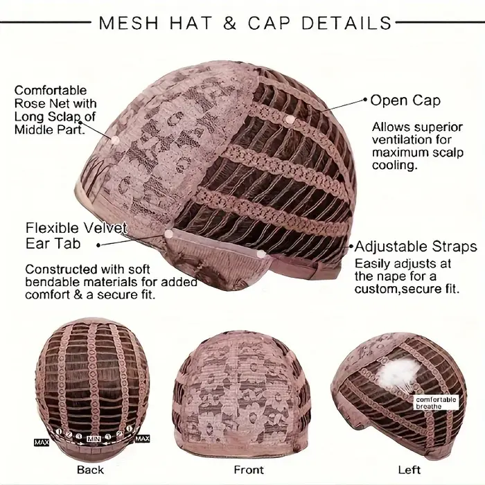 Perruque Bob ombrée – Cheveux synthétiques avec partie centrale pour cosplay