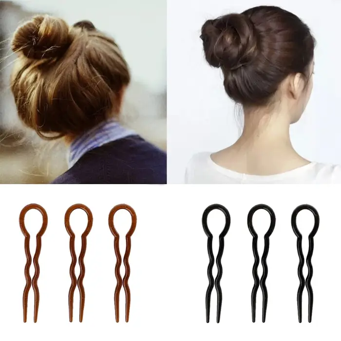 Pinces à cheveux tressées en forme 3 pièces, accessoires coiffure