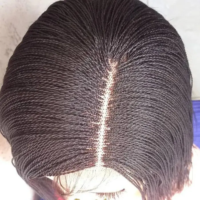 Perruques tressées à fermeture ultraviolette courte pour femmes noires