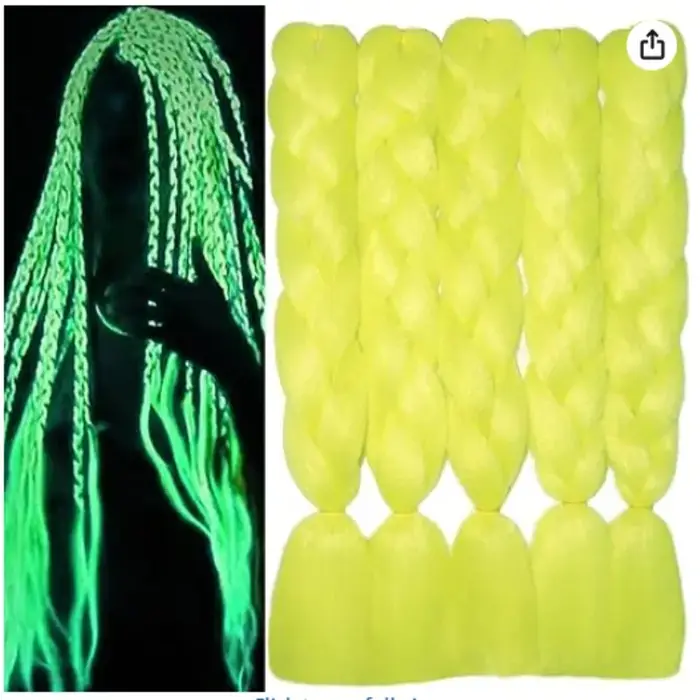 5 pièces/Extensions de cheveux tressés brillants
