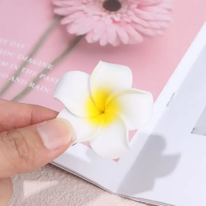 Pince à cheveux fleur blanche pour femmes et filles