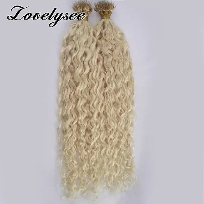 CharacterRings-Extensions de cheveux de vague d'eau de blonde naturelle de 100 pièces, extension micro européenne de cheveux d'anneau de perles 0.8g/1g/brin
