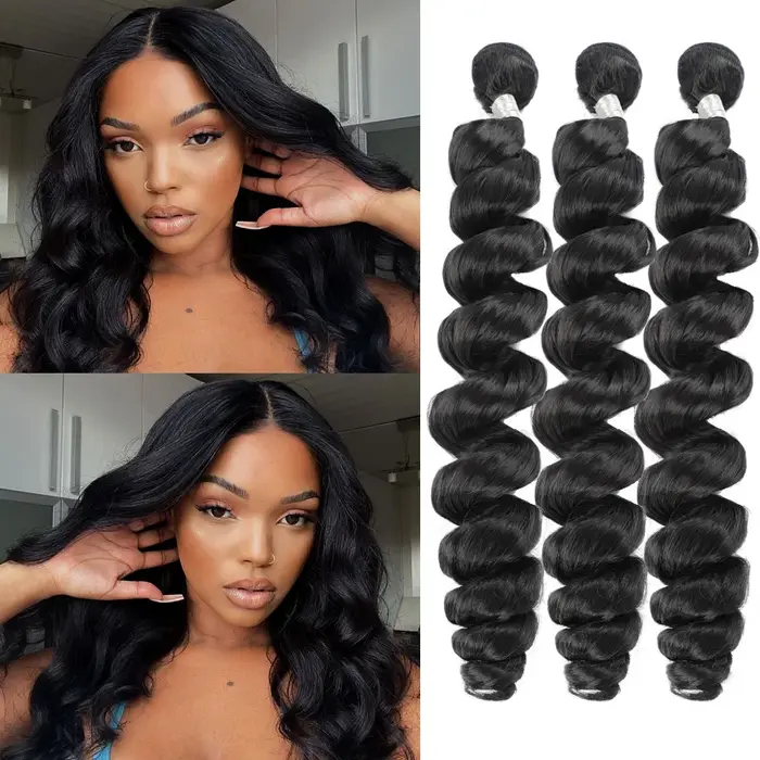 Extensions de cheveux synthétiques ondulés pour femmes