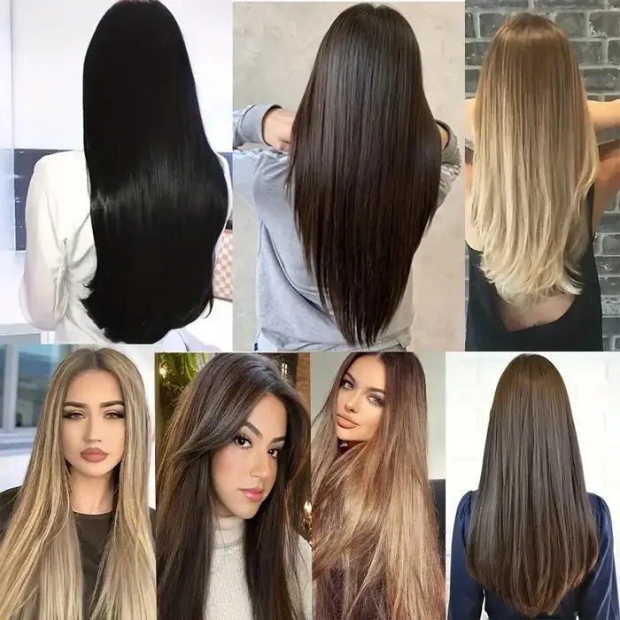 Extensions capillaires synthétiques longues et lisses