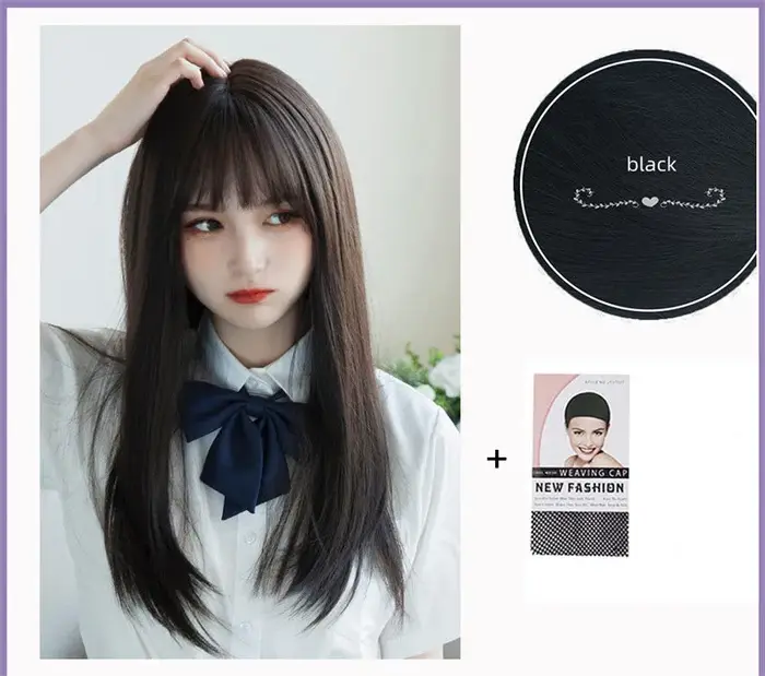 Extensions de cheveux synthétiques coréennes pour filles JK